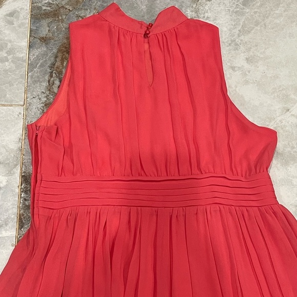 Elegant Red Sleeveless Dress - Picture 2 of 10